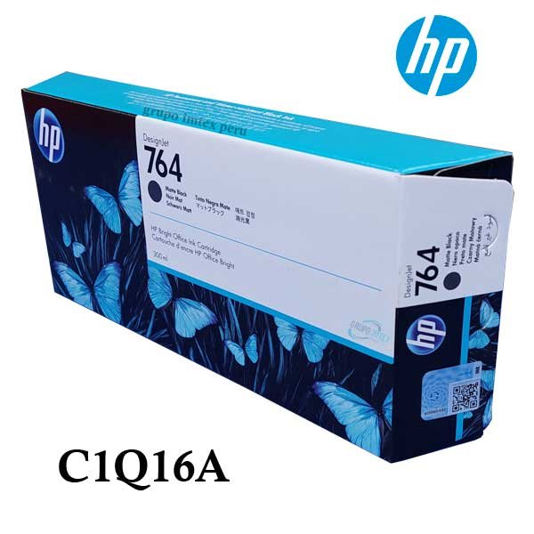 Tinta Hp 764 C1Q16A 300Ml Matte Black Designjet T3500