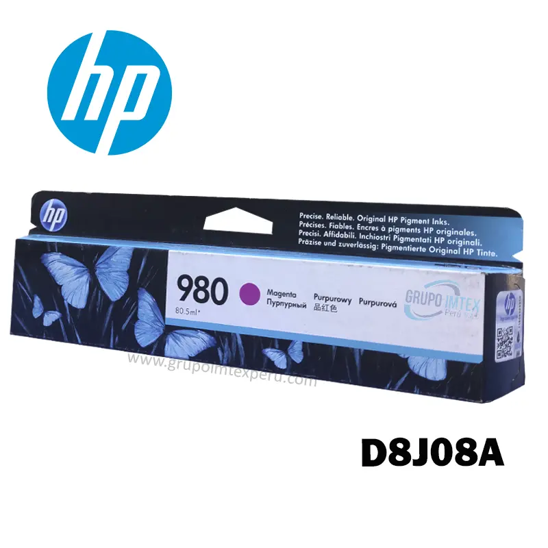 Tinta Hp 980 Magenta D8J08A   X555, Mfp X585