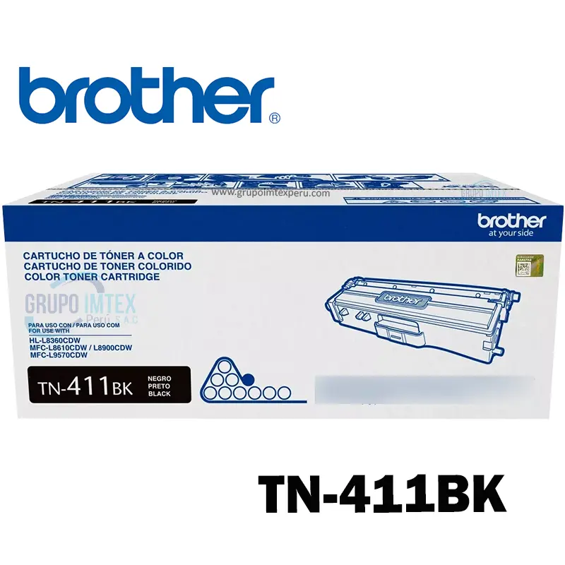 Toner Brother Tn-411 Black Hl-L8360Cdw , Mfc-L8610Cdw , Mfc-L8900Cdw