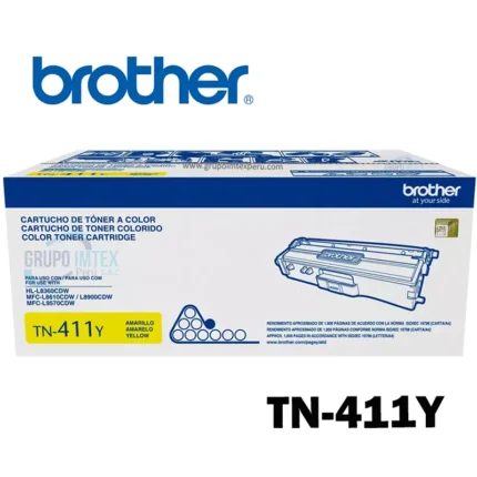 Toner Brother Tn-411 Yellow Hl-L8360Cdw , Mfc-L8610Cdw , Mfc-L8900Cdw