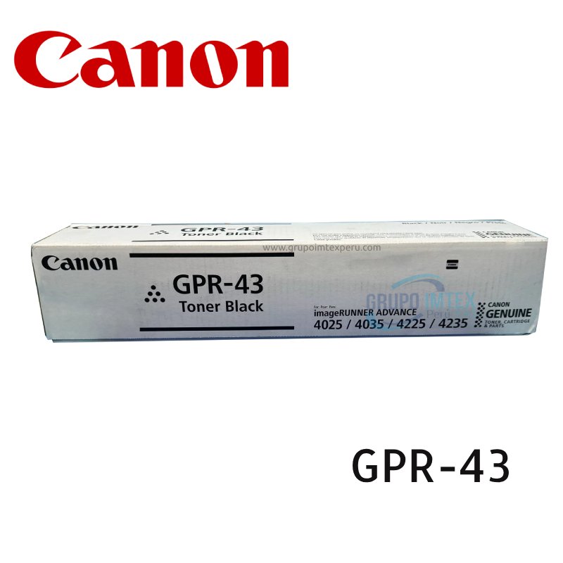 Toner Canon GPR-43 Negro iRADV 4035, 4025