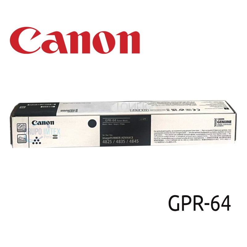 Toner Canon GPR-64 Negro DX 4825i, DX 4835i