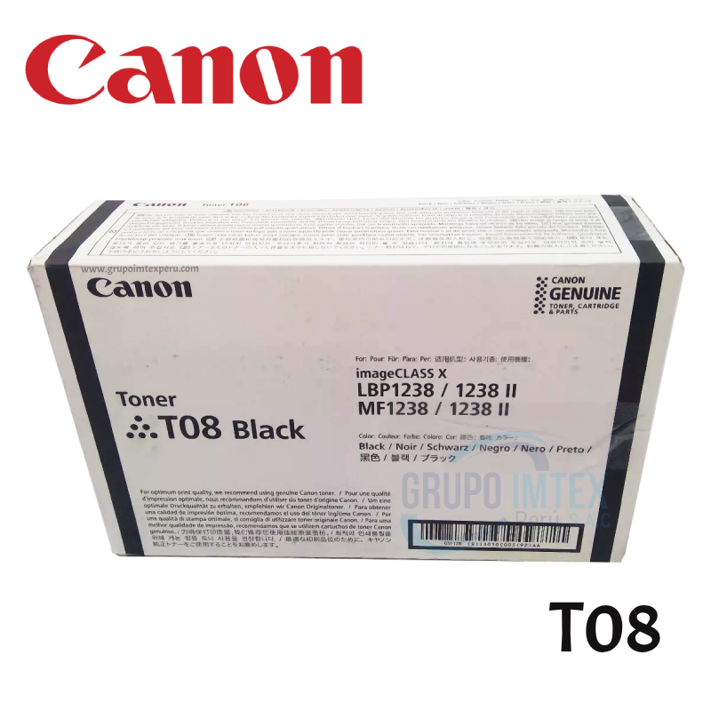 Toner Canon T08 Negro LBP 1238, MFP 1238
