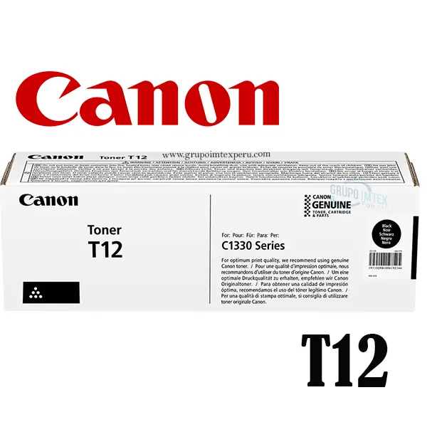 Toner Canon T12 Black C1330 Series, I-Sensys X C1333