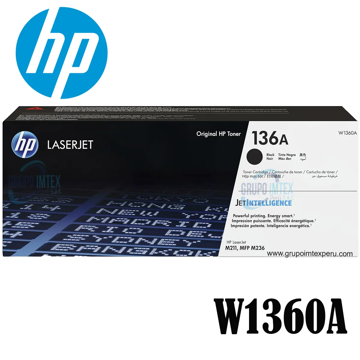 Toner Hp 136A W1360A Negro Laserjet M211, Mfp M236, M209Dwe