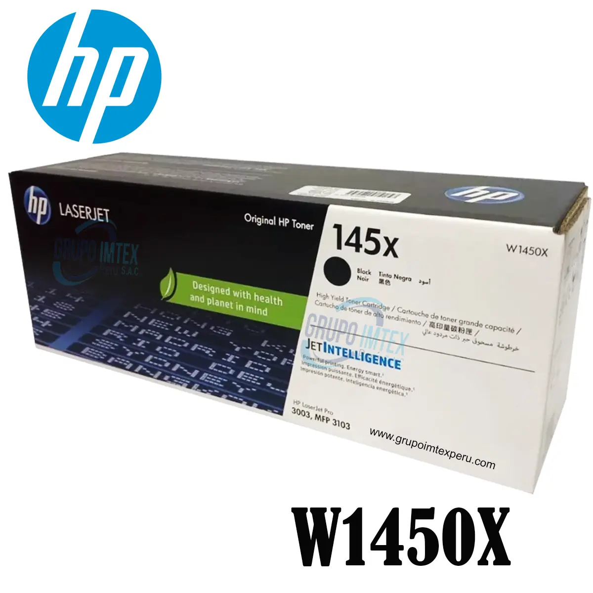 Toner Hp 145X W1450X Negro Laserjet Pro 3001Dw, 3001Dwe, Mfp 3103Fdw
