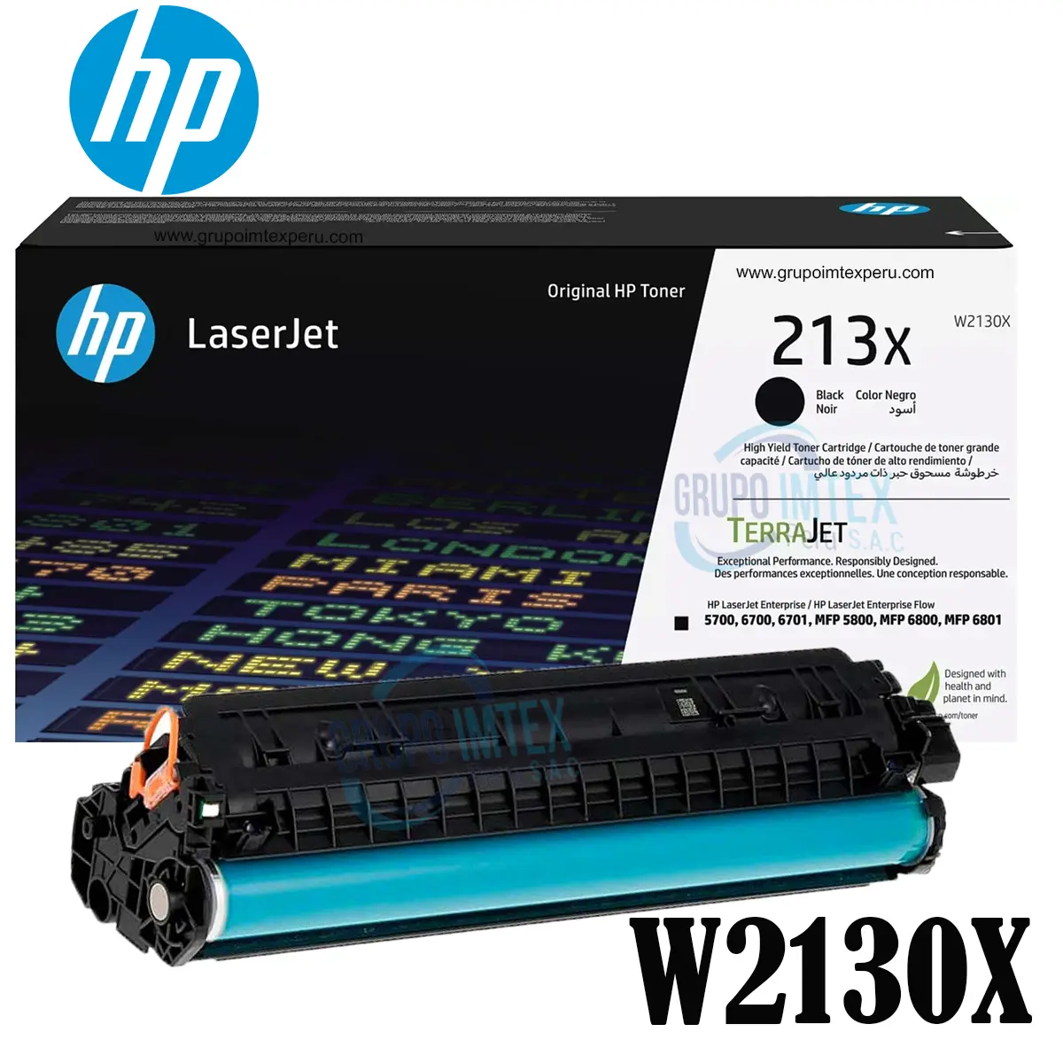 Toner Hp 213X W2130X Black LaserJet 5700, 5800, 6700, 6701, 6800