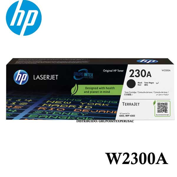 Toner Hp 230A W2300A Negro Laserjet Pro 4203, Mfp 4303