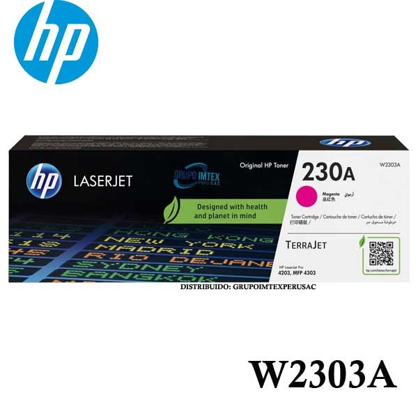 Toner Hp 230A W2303A Magenta Laserjet Pro 4203, Mfp 4303
