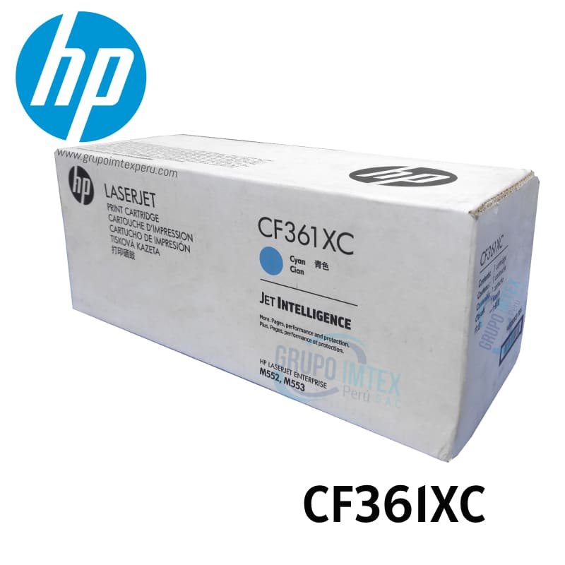 Toner Hp 508XC Cf361XC Cyan Laserjet M552Dn, M553Dh, M553Dn