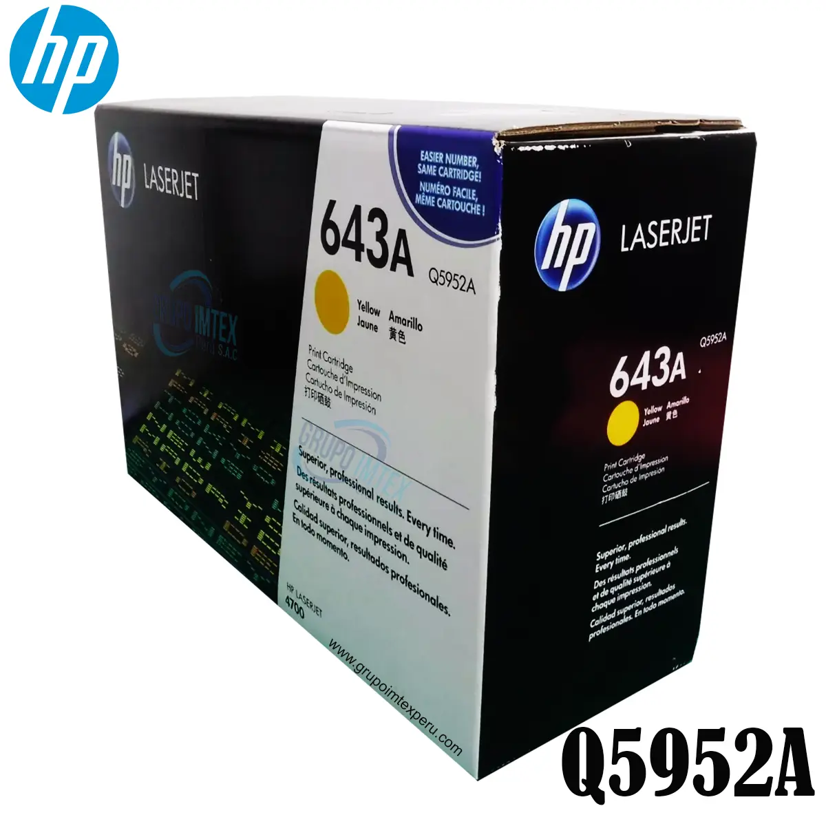 Toner Hp 643A Q5952A Yellow LaserJet Pro 4700, 4700dn, 4700dtn, 4700n
