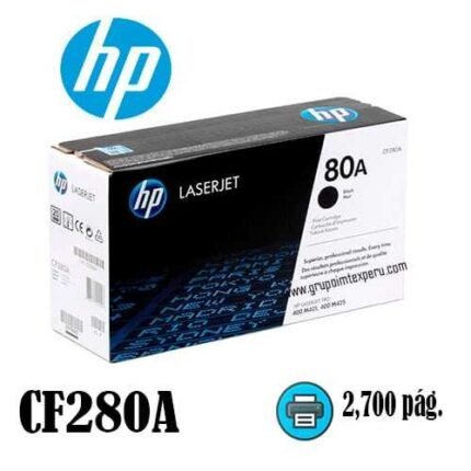 Toner Hp 80A Cf280A L.J. M401N Negro - Imagen 2