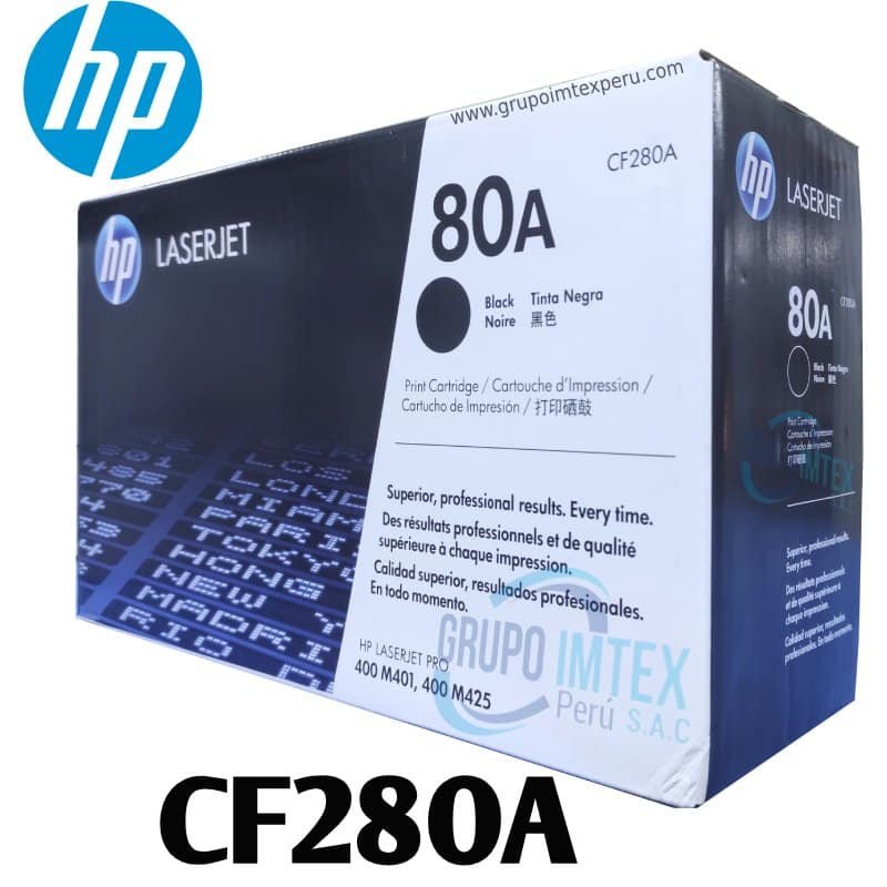 Toner Hp 80A Cf280A L.J. M401N Negro