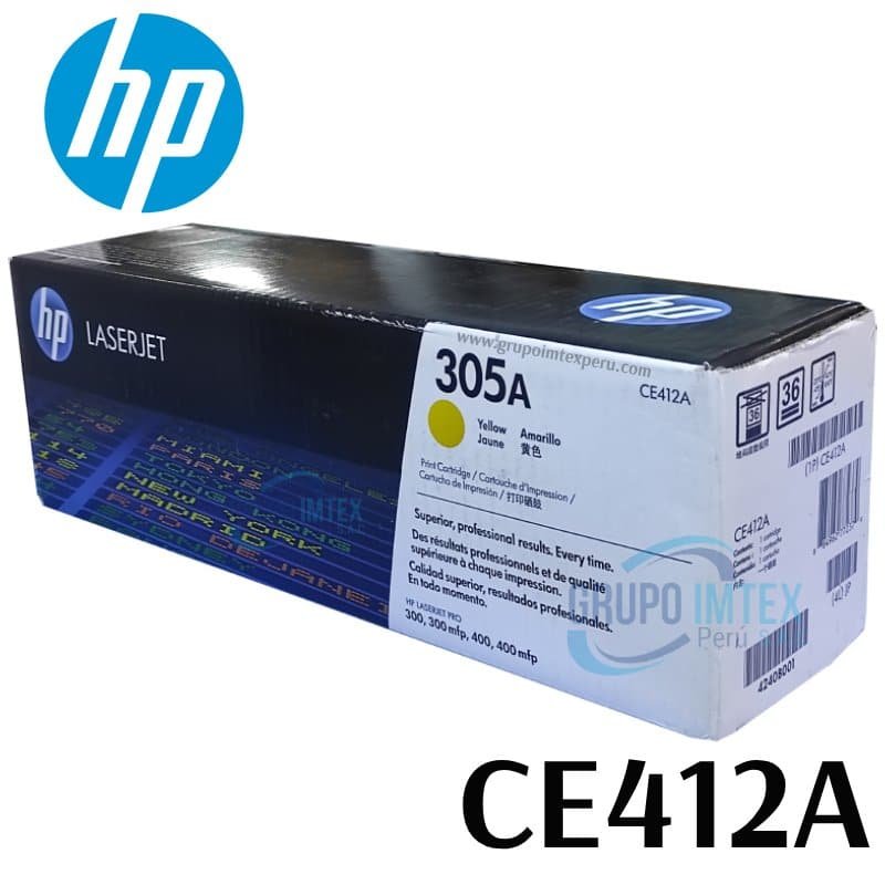 Toner Hp 305A Yellow Ce412A Laserjet Pro M351, M451, M375