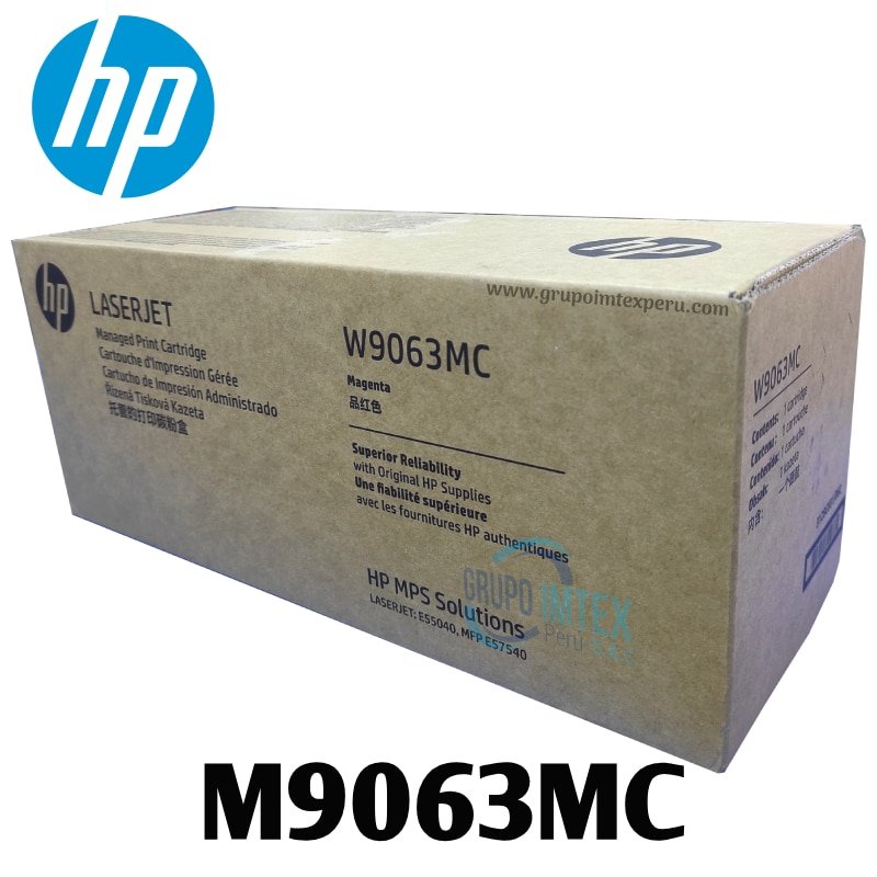 Toner Hp W9063MC Magenta Laserjet E55040, Mfp E57540, Flow Mfp E57540