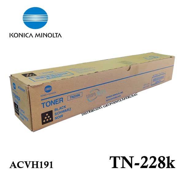 Toner Konica Minolta Tn-228K Black Bizhub C-266I, 286i Acvh191