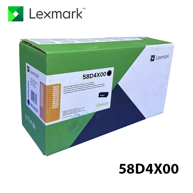 TONER LEXMARK 58D4X00 Ms823, mx722, mx822, mx826