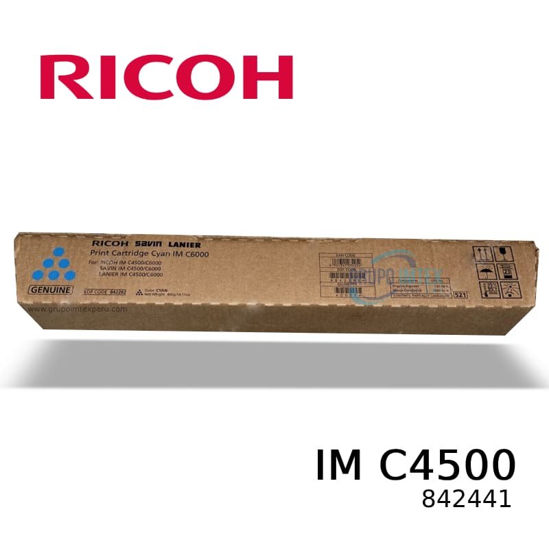 Toner Ricoh Im C4500, Im C6000 Cyan