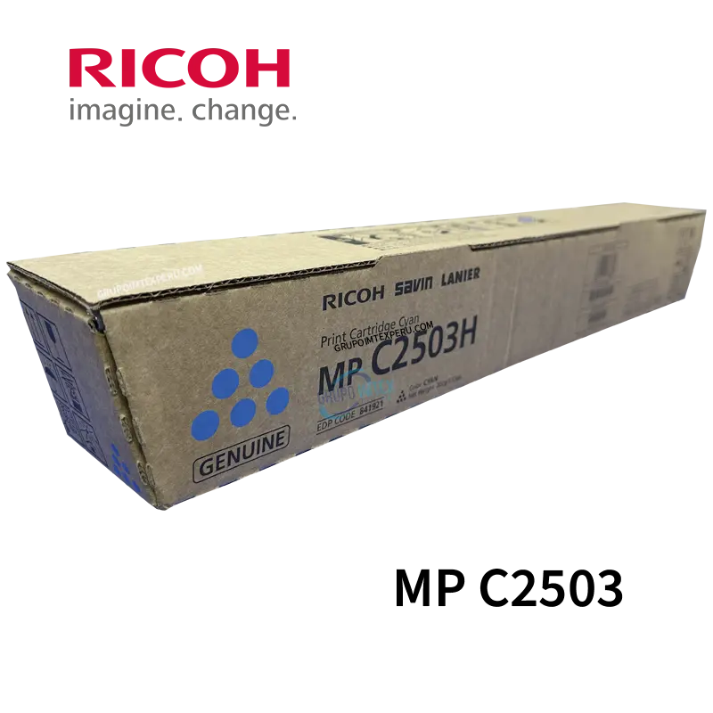 Toner Ricoh Mp C2503 841921 Cyan Mp C2003, Mp C2004