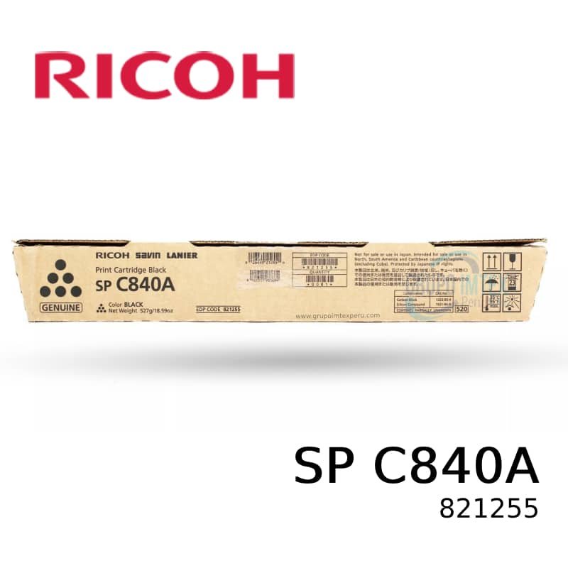 Toner Ricoh Sp C840A, Sp C842Dn  Black 821255
