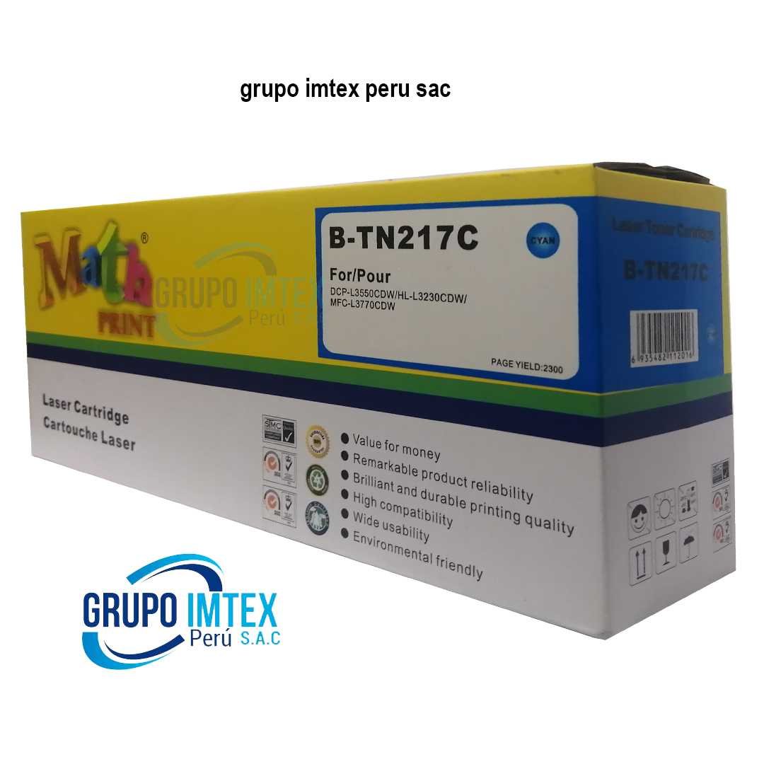 TONER COMPATIBLE BROTHER TN-217C CYAN MFCL3750CDW
