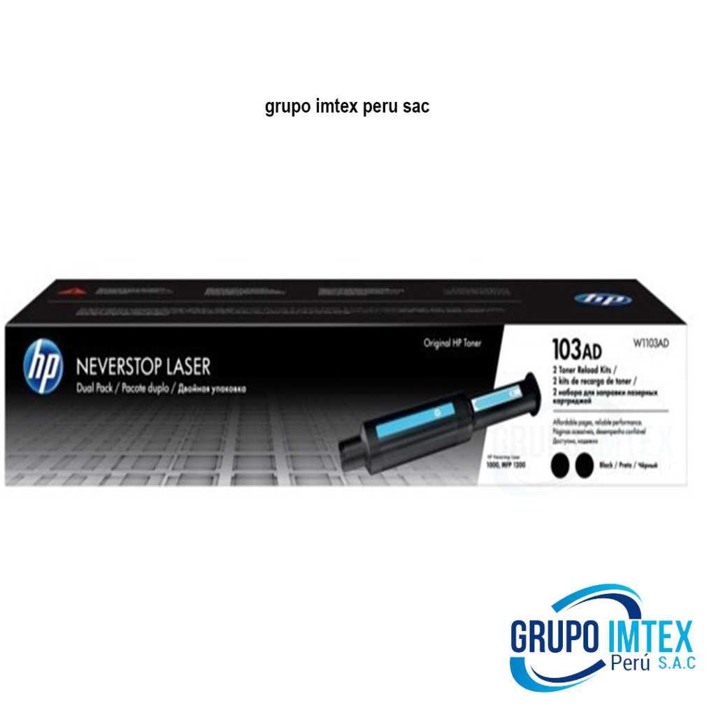 Toner HP W1103AD 103AD N.S.L 1000 Black (Pack X2)