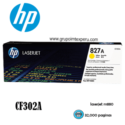 Toner Hp 827a Yellow Cf302a Mfp M880z