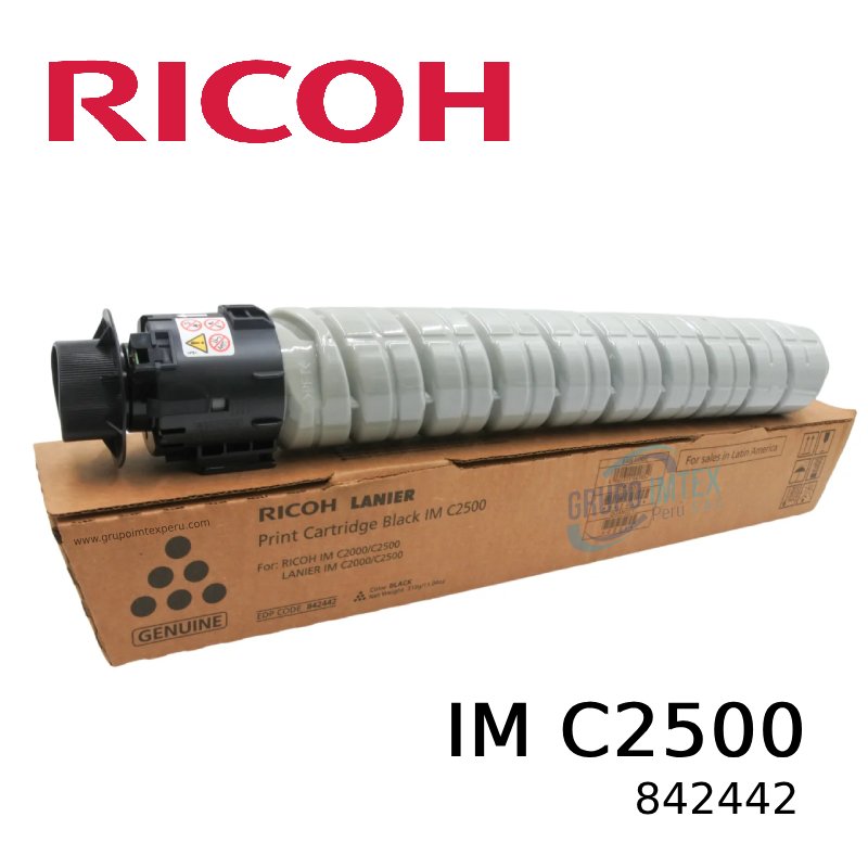 toner ricoh im c2000 / im c2500 842442 negro rend 16500 pag.