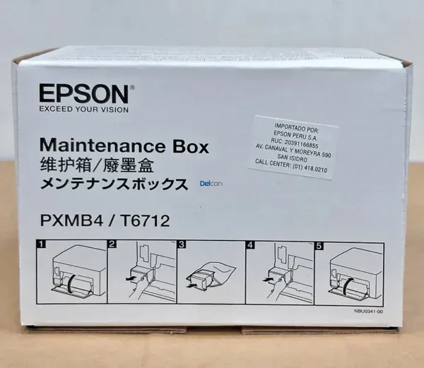 Caja De Mantenimiento Epson T671200/PXMB4 [T6712] WorkForce Pro WF-6090 / WF-6590 / WF-8090 / WF-8590 Original